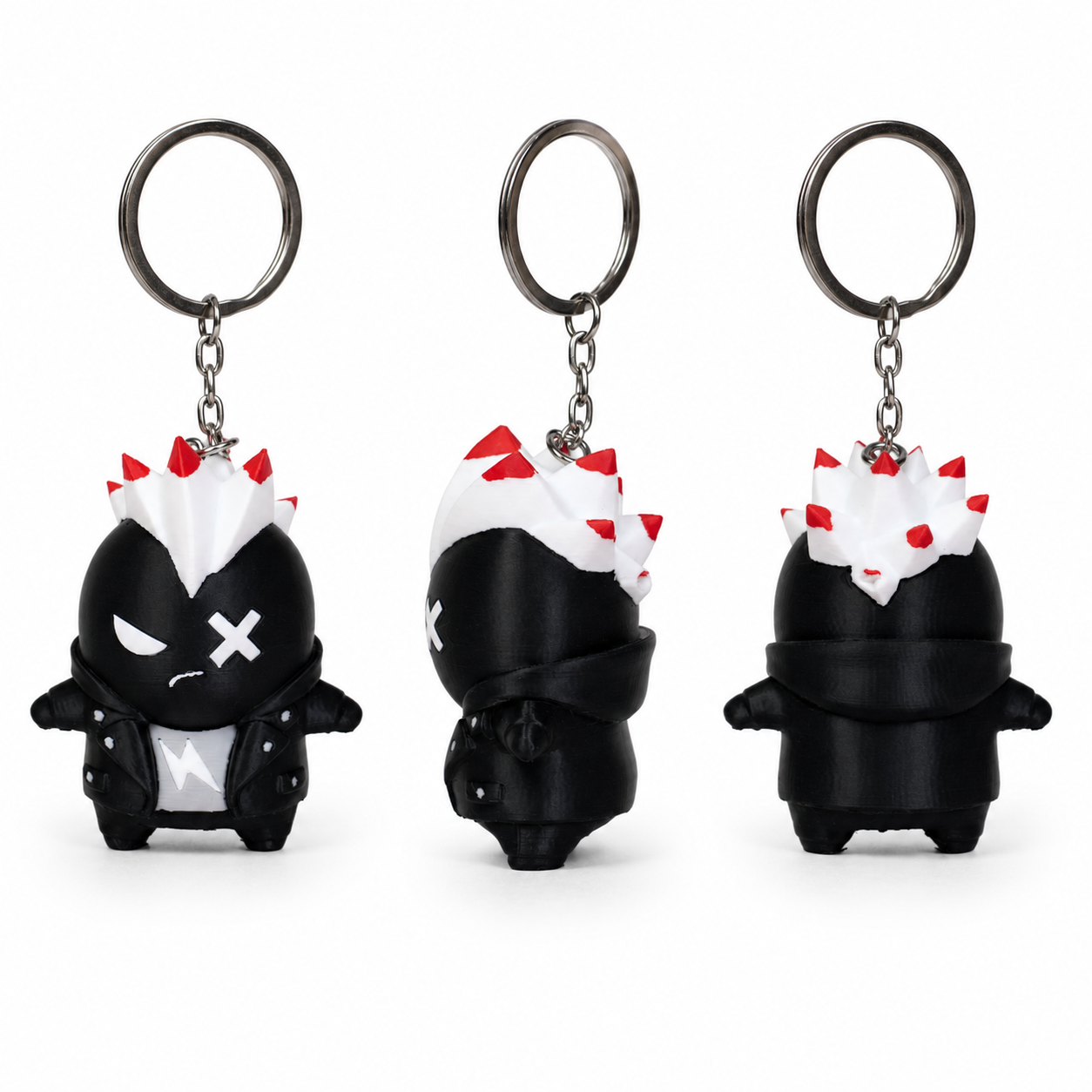 3D Printed Mini Character Keychain, 2.4 Inch PLA Bag Charm, Backpack Accessory, Multiple Designs