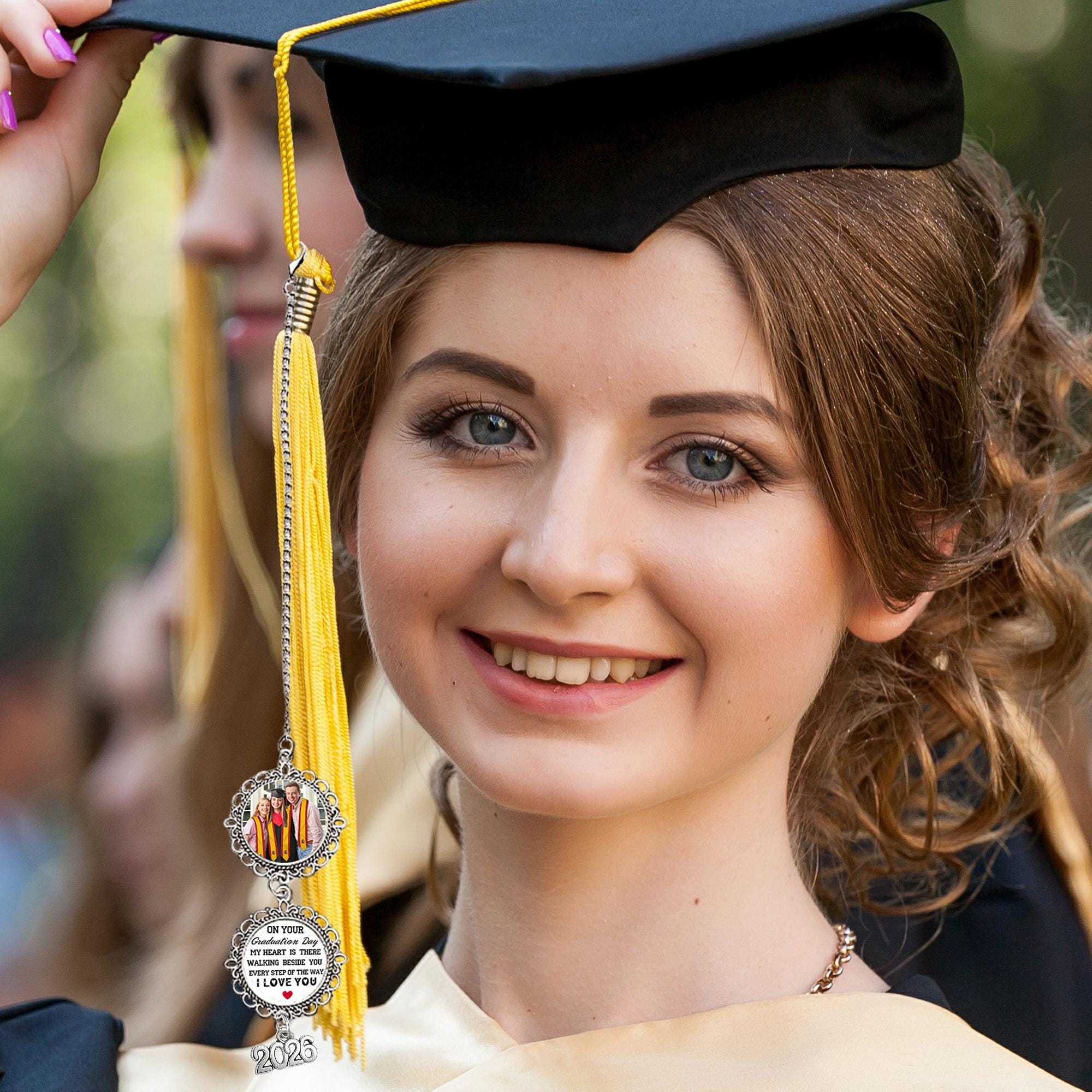 Custom Graduation Tassel With Photo Charm, Memorial Cap Ornament