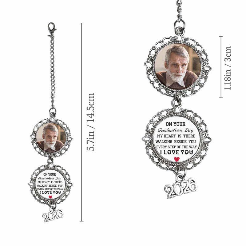Custom Graduation Tassel With Photo Charm, Memorial Cap Ornament