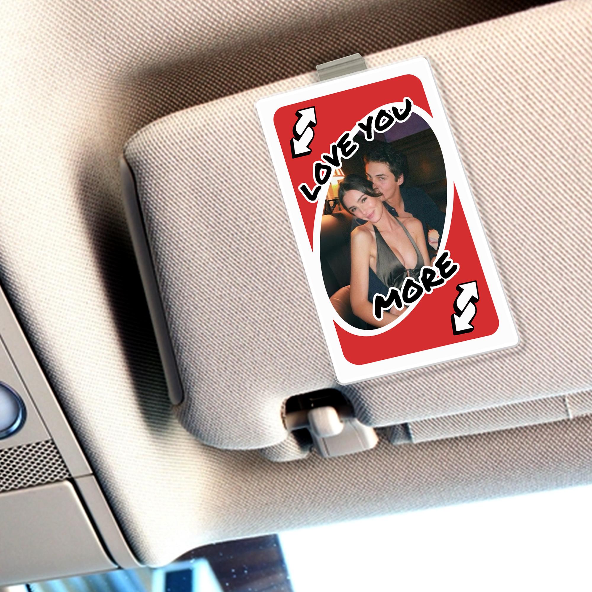 Personalized Couple Photo Car Visor Clip – Drive Safe Gift