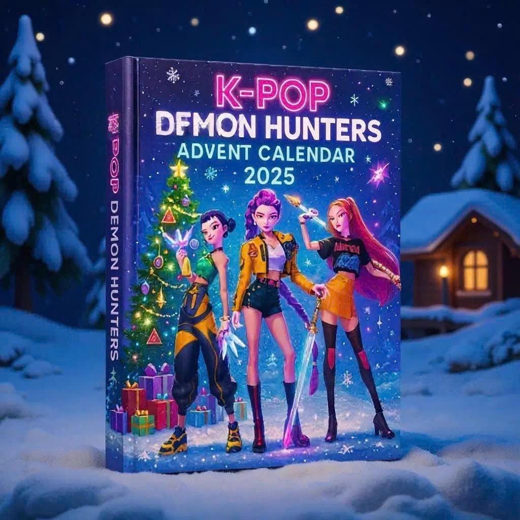 2D Acrylic K-Pop Idol Advent Calendar 2025, Devil Hunter Girl Christmas Countdown Box, 24 Days of Xmas Surprise Set, Holiday Gift for Fans