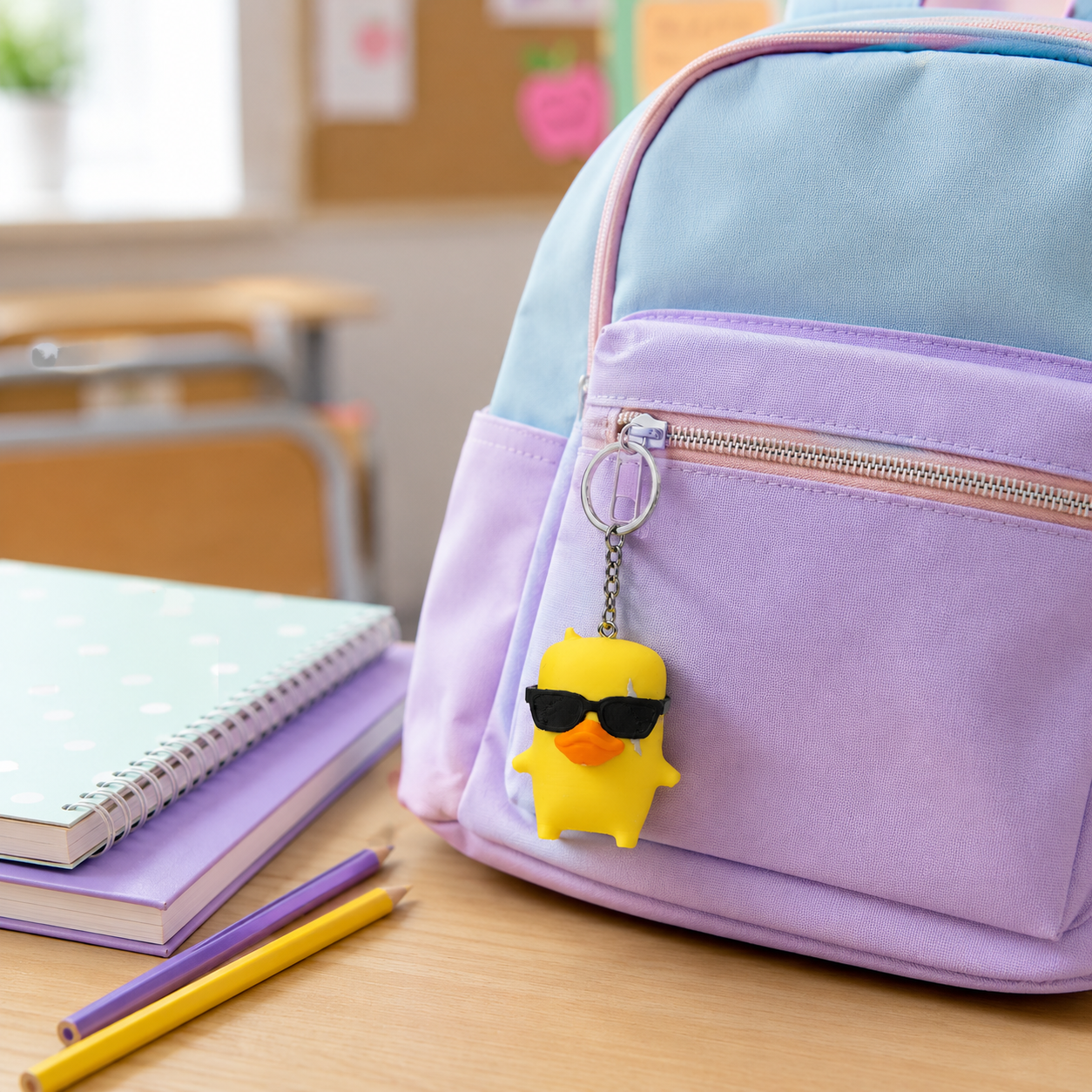 3D Printed Mini Character Keychain, 2.4 Inch PLA Bag Charm, Backpack Accessory, Multiple Designs