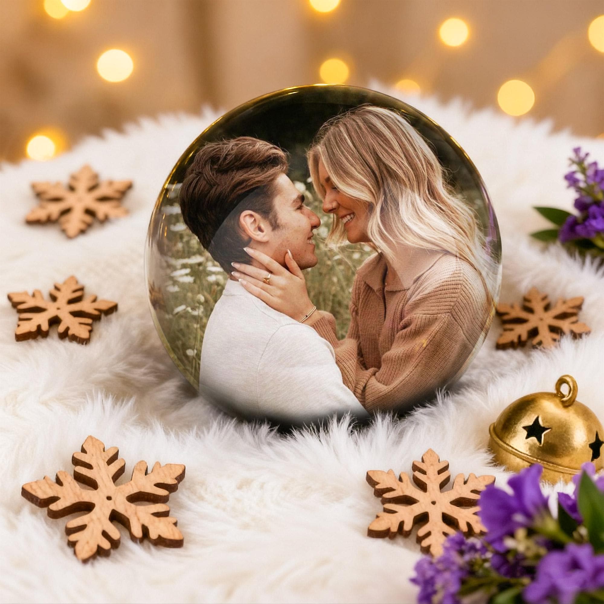 Glass Video Globe: Personalized Memory Crystal Ball Gift