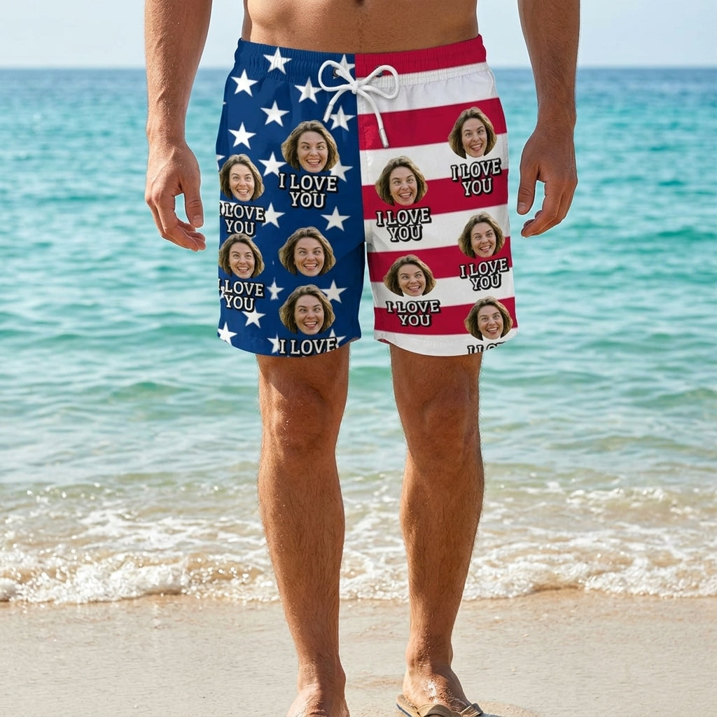 Custom Photo You Have A Tropical Vibe  - Funny Personalized Custom Tropical Hawaiian Aloha Men Beach Shorts - Summer Vacation Gift, Birthday Party Gift For Husband