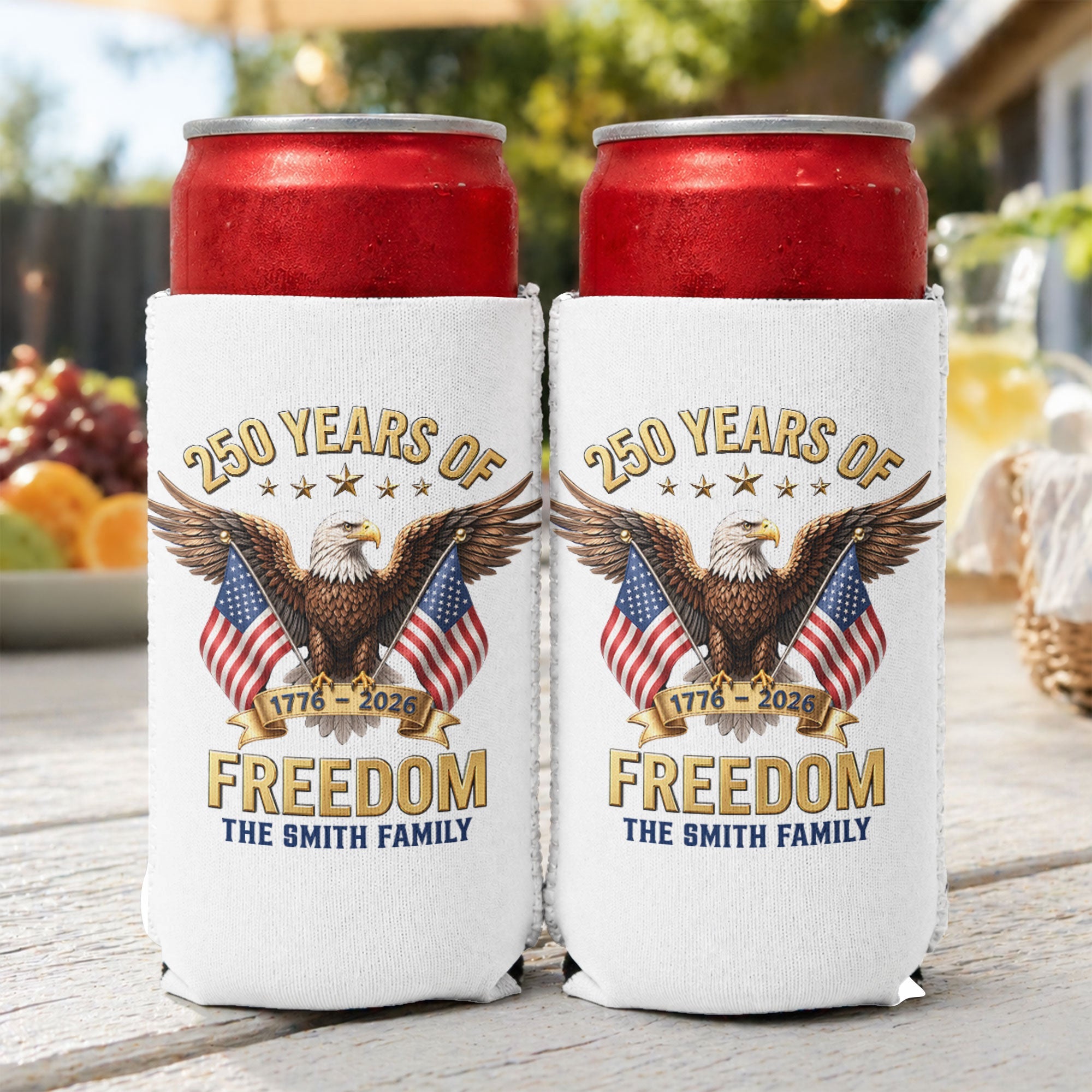 250 Years Of Freedom - Personalized Can Cooler