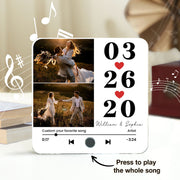 Couple Anniversary, Wedding, Special Date Personalized Music Fridge Magnet, Heartfelt Gift for him, Gift for her