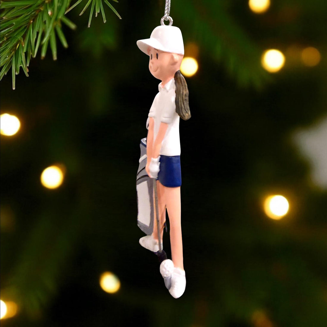 Personalized Golfer Ornament – Custom Golf Girl Christmas Gift