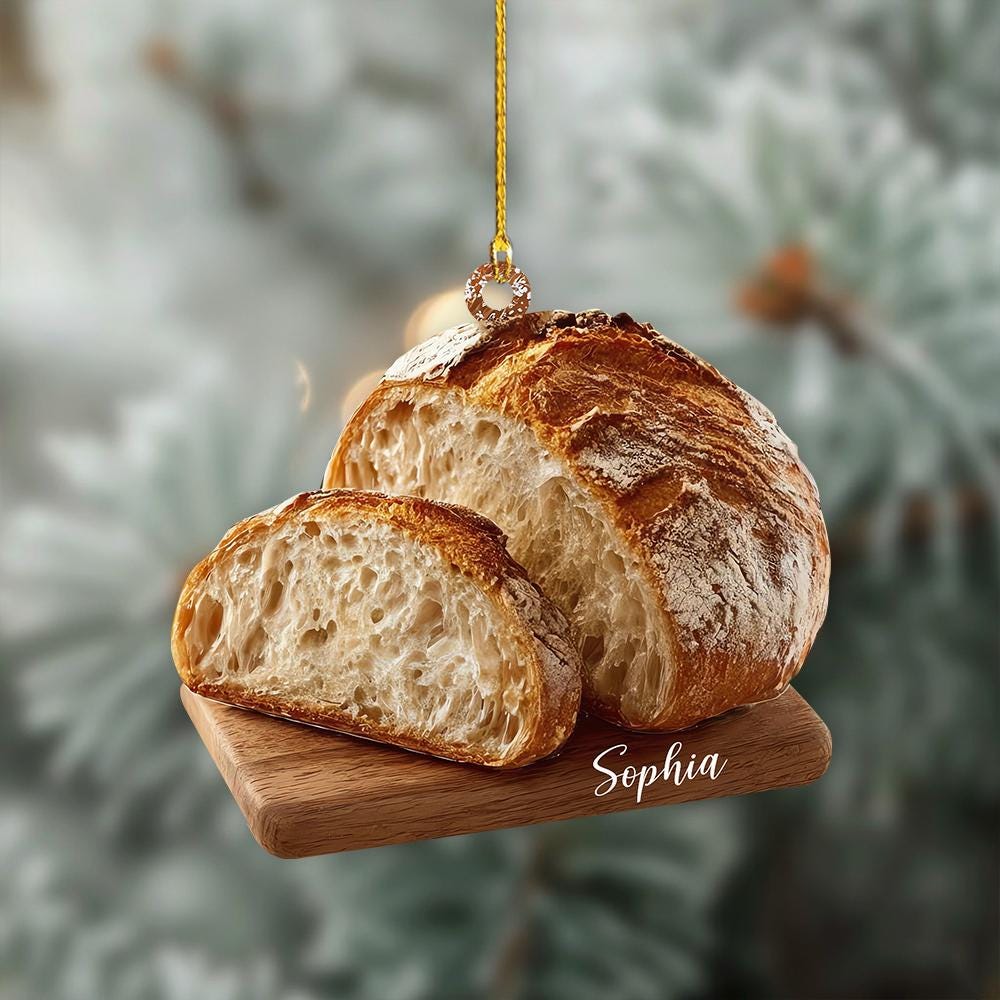 Personalized Sourdough Starter Jar Christmas Ornament, Sourdough Bread Ornament, Sourdough Ornament Gift, Baking Lovers Gift,Sourdough Lover