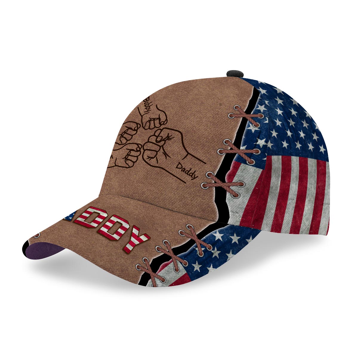 Nation Flag Dad Fist Bump Personalized Classic Cap