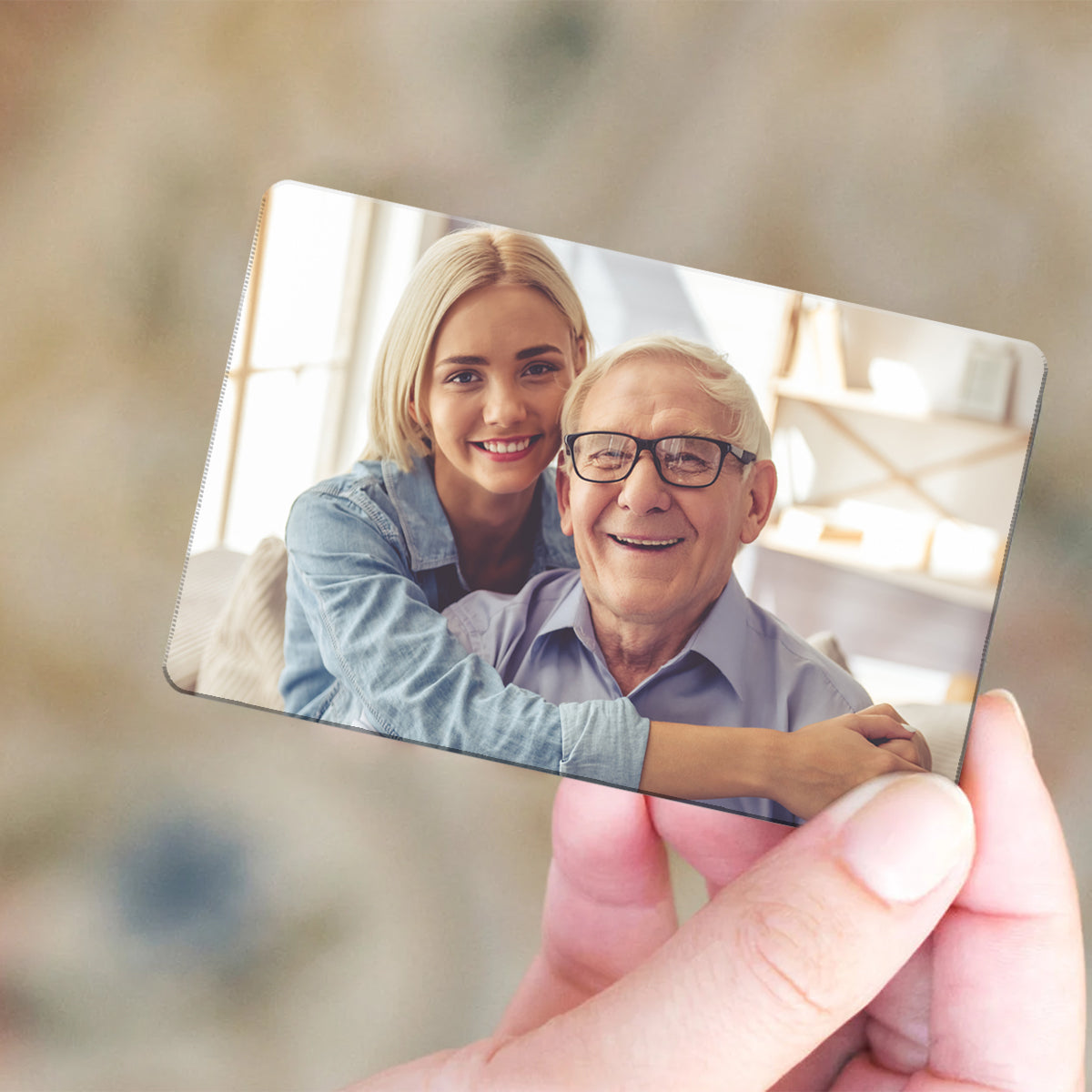 Bank Of Dad Custom Photo Funny Wallet Insert Personalized Metal Wallet Card