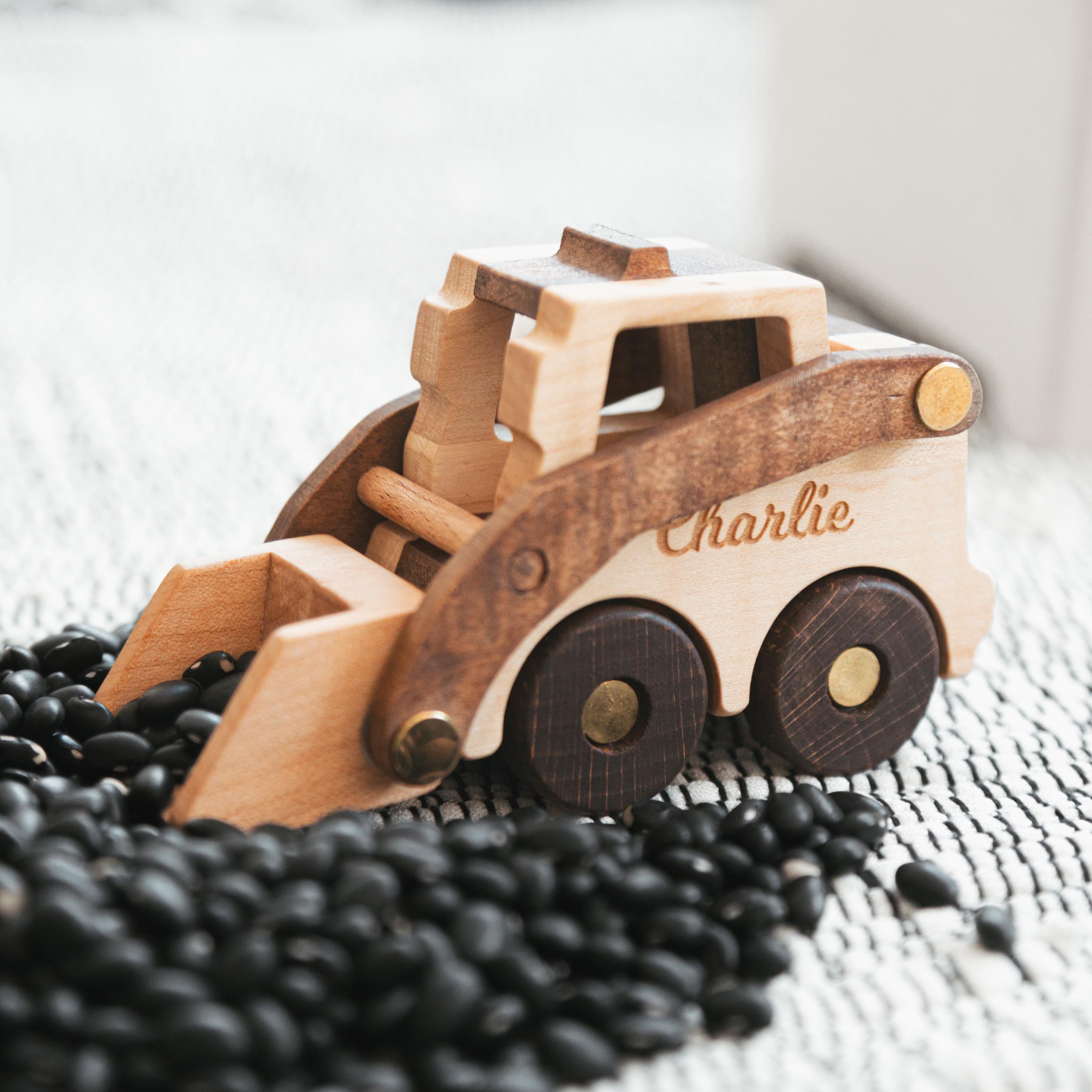 Toy Construction Excavator Handmade Wooden Construction Toy Vehicles Custom Baby Gifts Birthday Boy Gifts Kids Pretend Play First Christmas