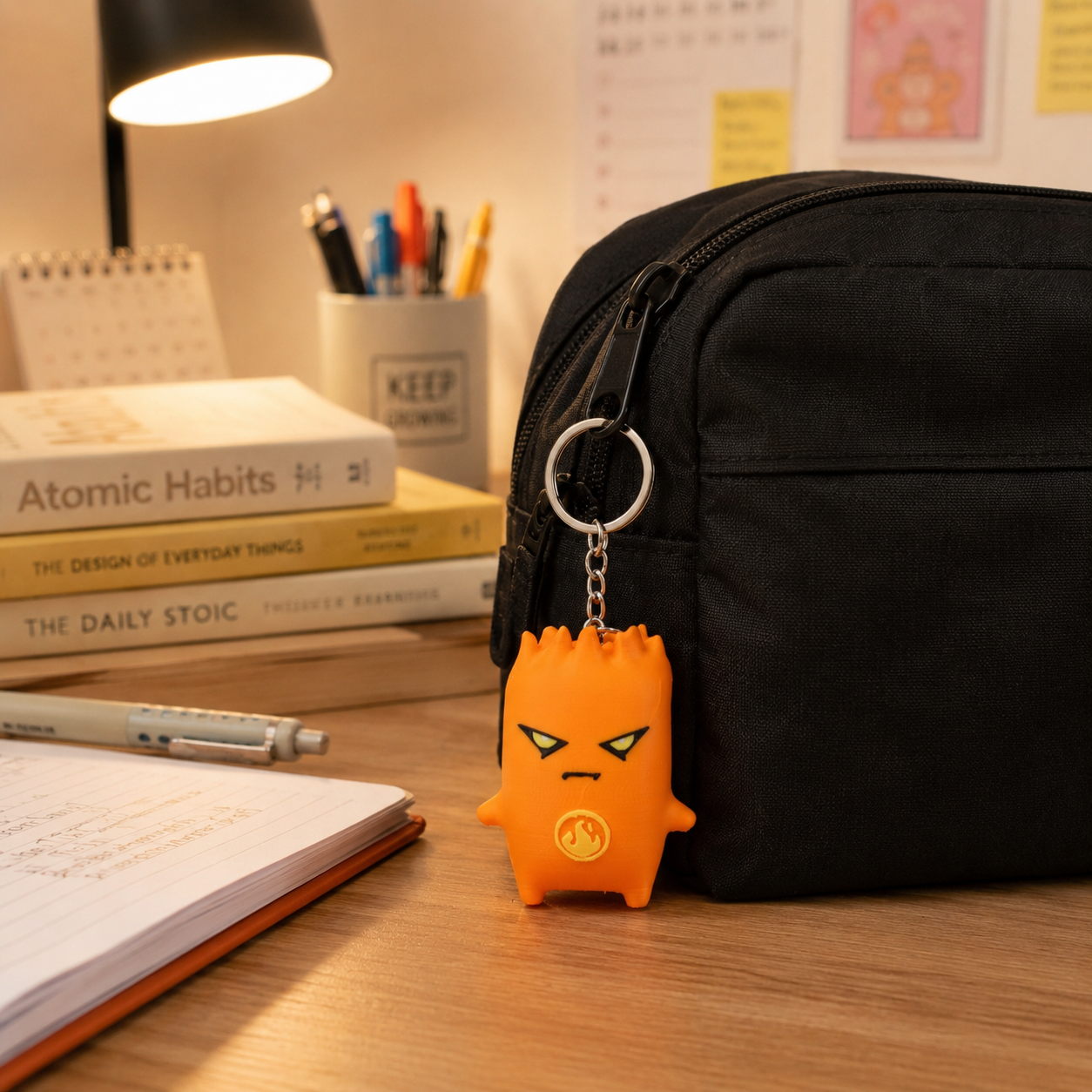 3D Printed Mini Character Keychain, 2.4 Inch PLA Bag Charm, Backpack Accessory, Multiple Designs
