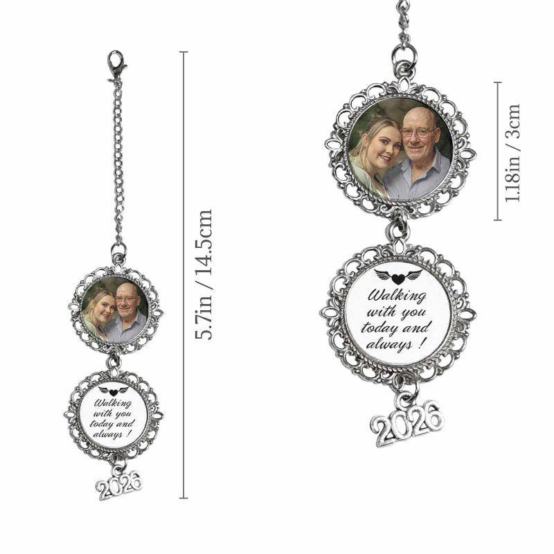 Custom Graduation Tassel With Photo Charm, Memorial Cap Ornament