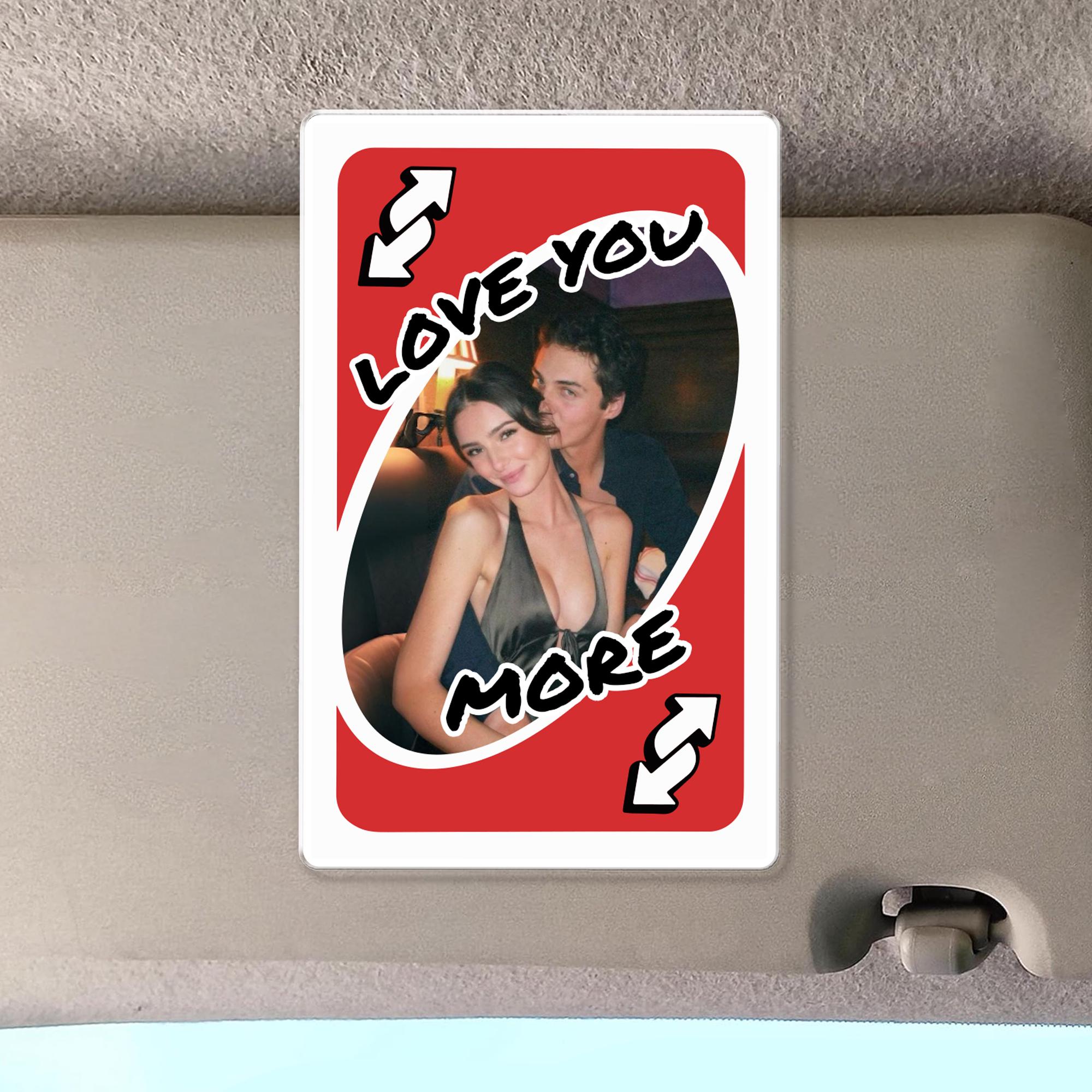 Personalized Couple Photo Car Visor Clip – Drive Safe Gift