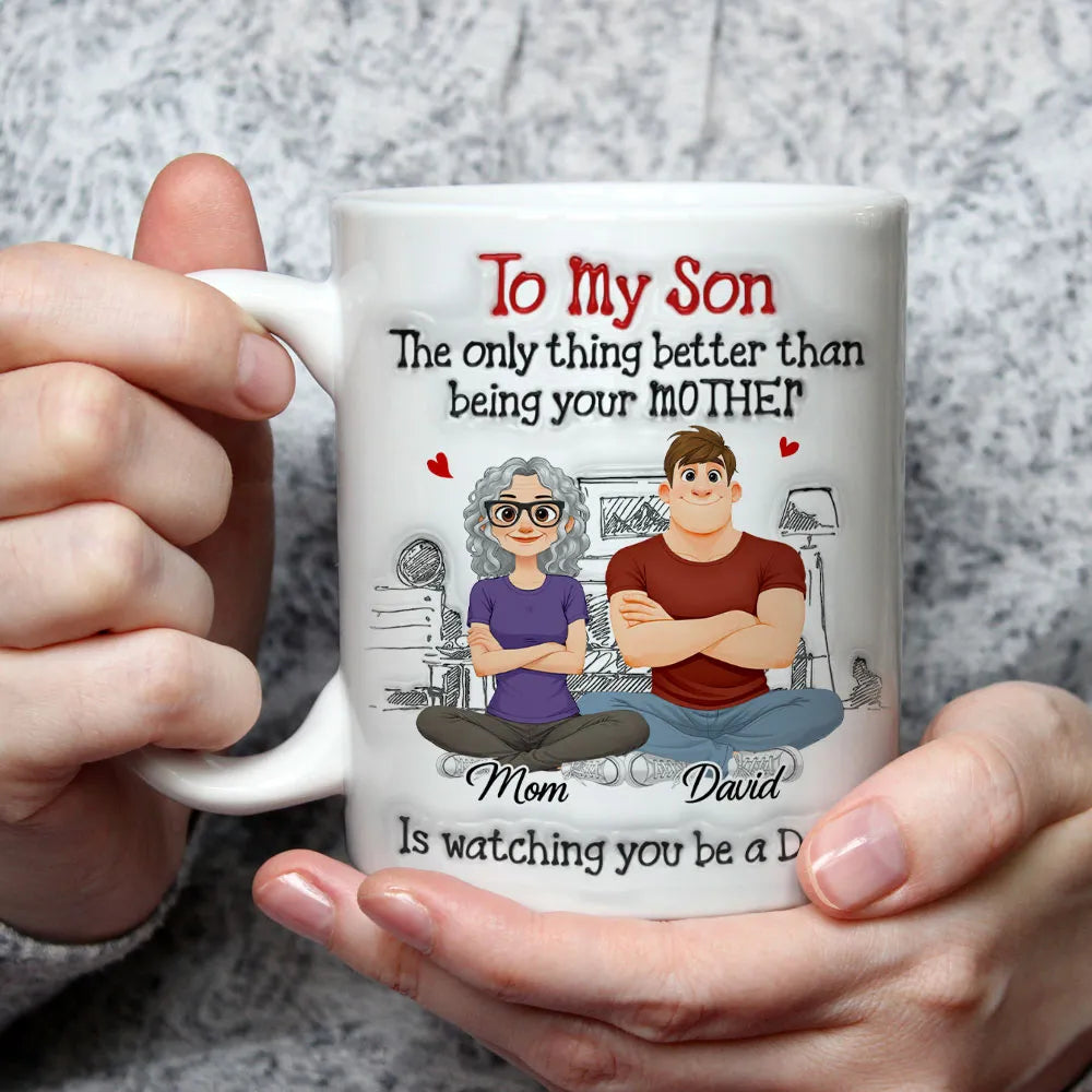 Being A Dad - Personalized Custom 3D Inflated Effect Mug