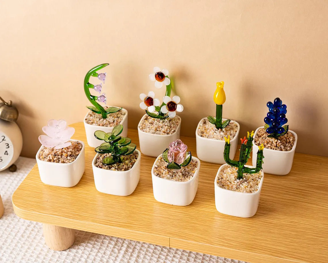 Custom Glass Flower Pot – Personalized Mother's Day Gift