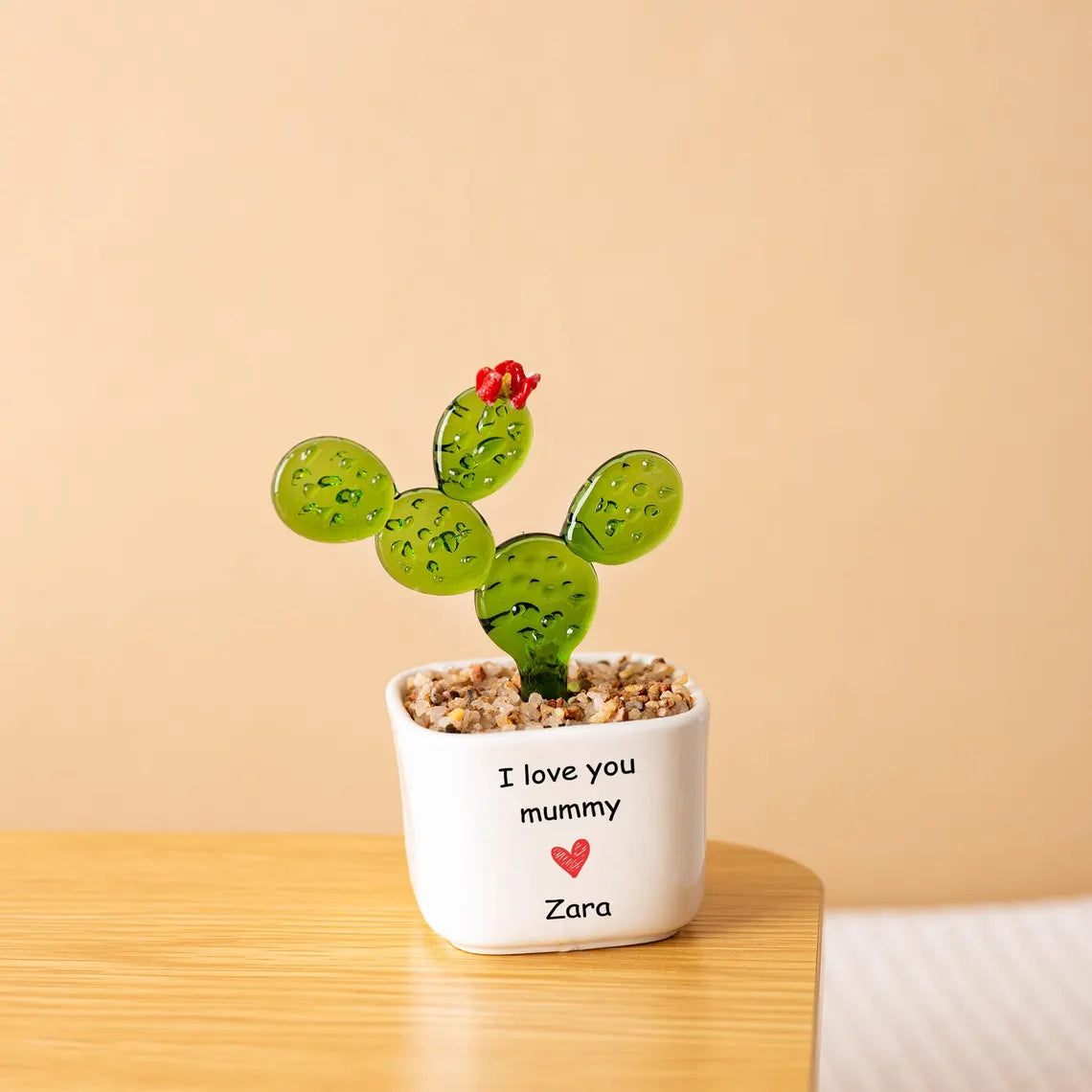 Custom Glass Flower Pot – Personalized Mother's Day Gift