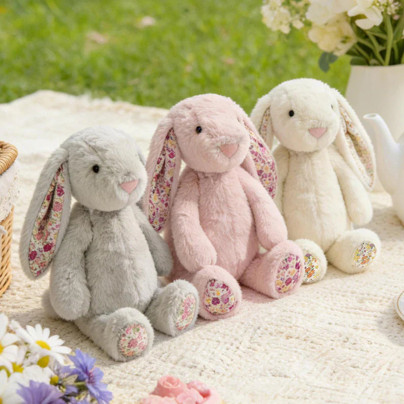 Custom Flora Stuffed Bunny – Personalized Plush Easter Gift