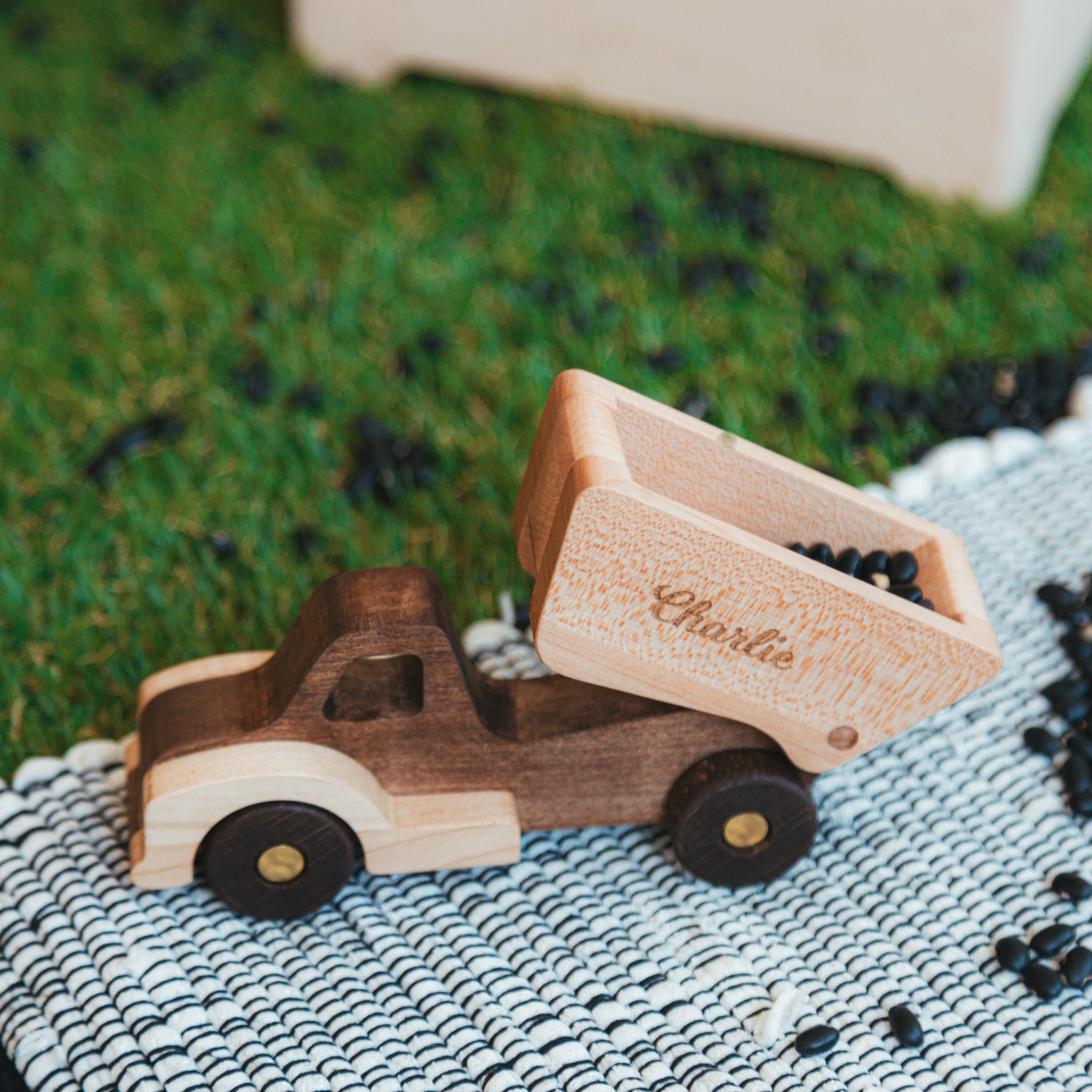 Toy Construction Excavator Handmade Wooden Construction Toy Vehicles Custom Baby Gifts Birthday Boy Gifts Kids Pretend Play First Christmas