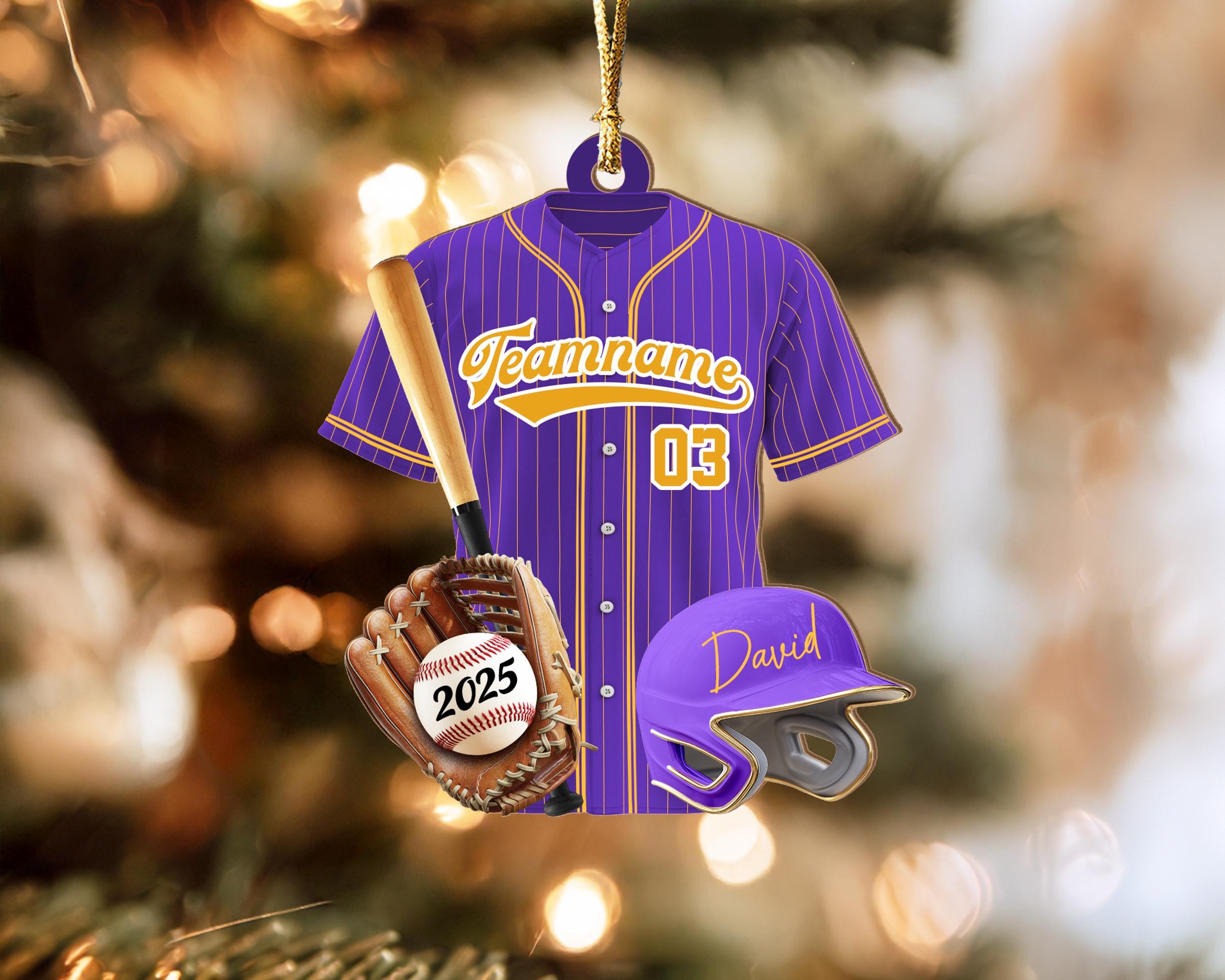 Personalized Baseball Player Christmas Ornament, Sport Ornament, Baseball Fan Gift, Baseball Team Gift, Team Christmas Gift, Christmas Decor