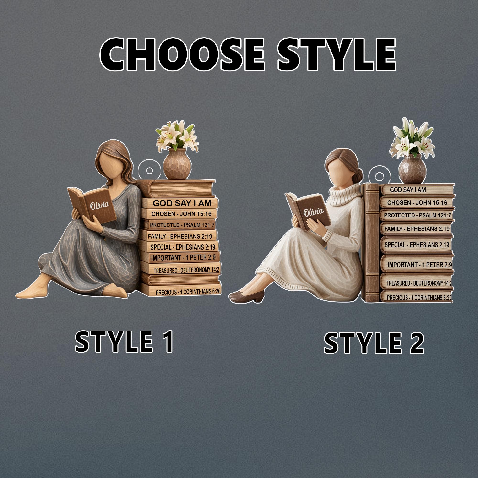 Personalized God Says I Am Ornament, Nativity Christmas Ornament, Christian Name Ornament with Bible Verse, Religious Gift, Christmas Gift