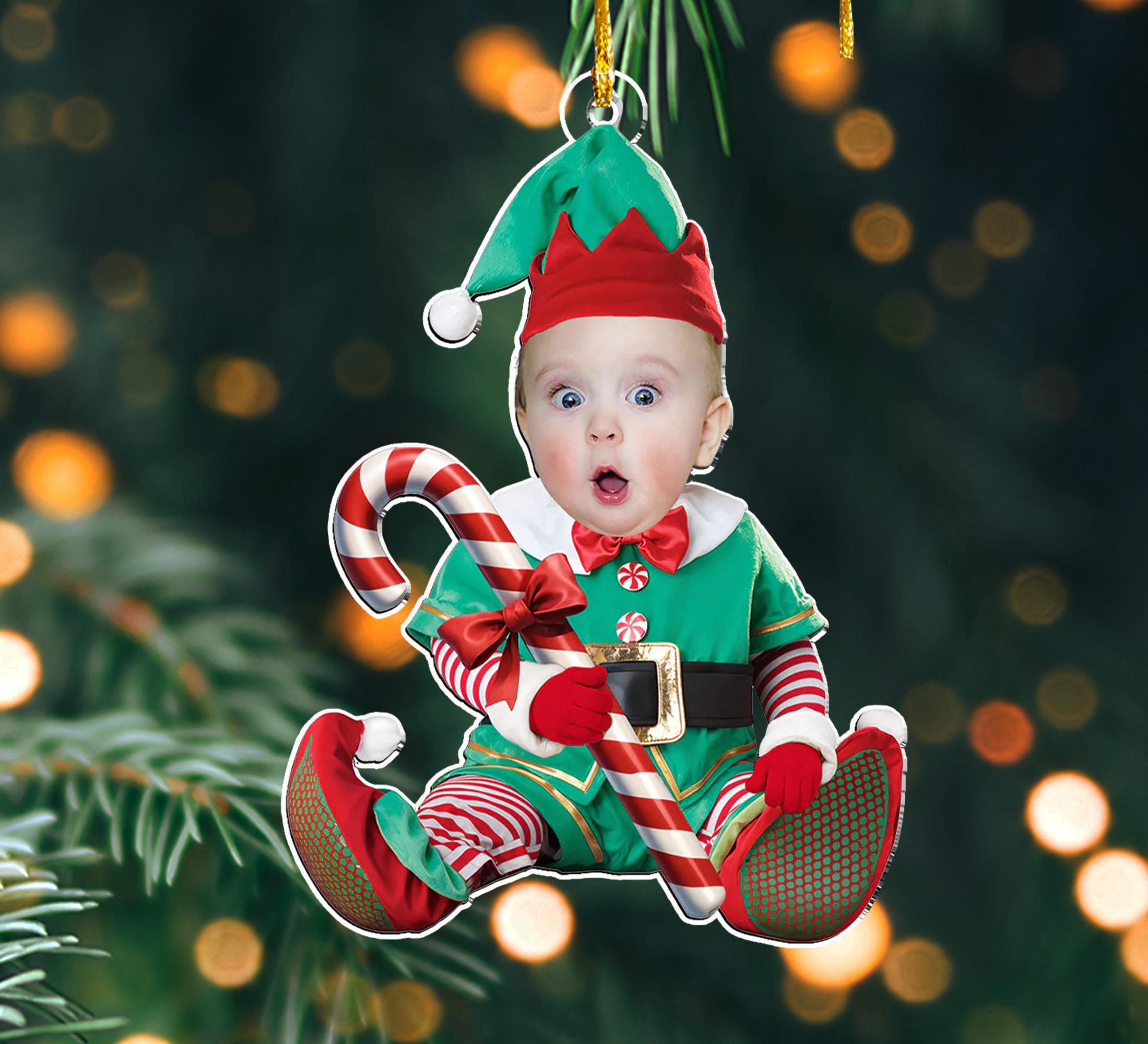 Custom Baby Face Acrylic Ornament: First Christmas Keepsake 2025, Baby Photo Ornament, Baby Christmas Gift, Newborn Gift