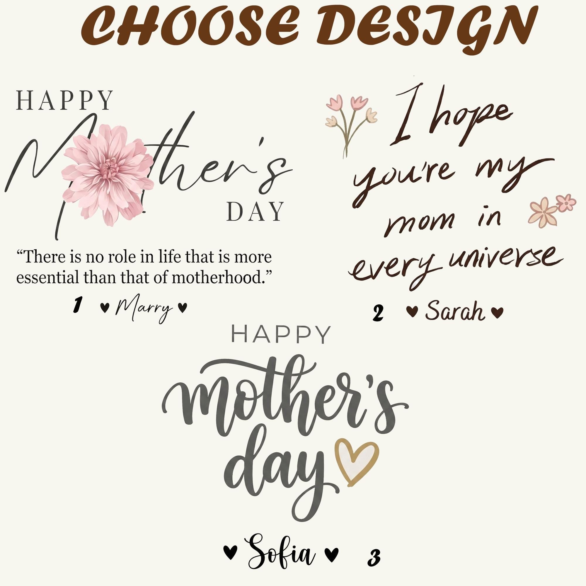 Personalized Tulip Glass Flower Pot – Custom Mother's Day Gift