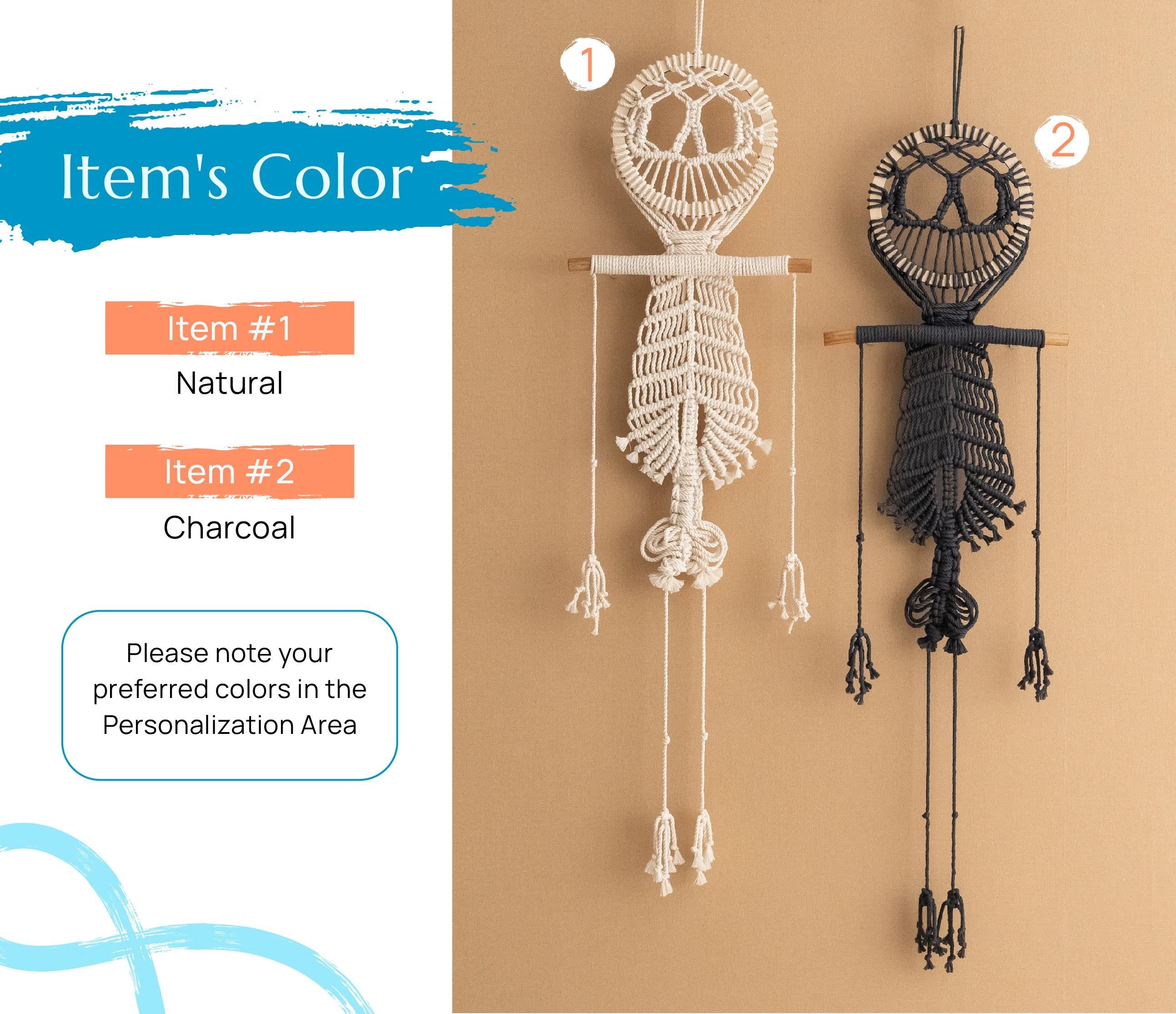 Skeleton Wall Hanging, Halloween Party Decor, Dark Academia Gift, Witchy Goth, Spooky Halloween, Macrame Handmade, Skeleton Halloween W94