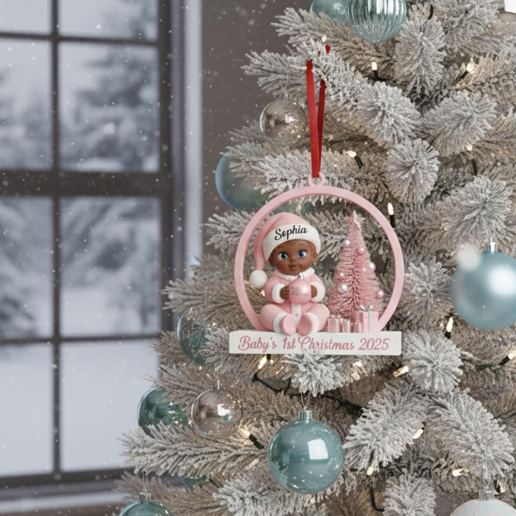 Personalized Baby’s First Christmas Ornament – Custom Acrylic Keepsake, Newborn Christmas Gift for Boys & Girls