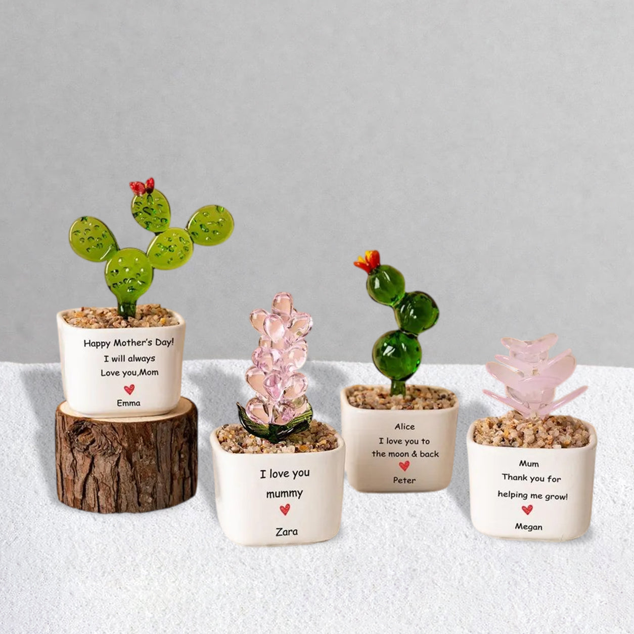 Custom Glass Flower Pot – Personalized Mother's Day Gift