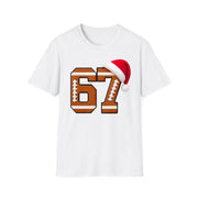 Funny Six Seven 6 7 Football Shirt, Santa Says 67 Christmas Crewneck, 67 Meme Kids Xmas Sweater, Gen Alpha Gen Z Gift Shirt