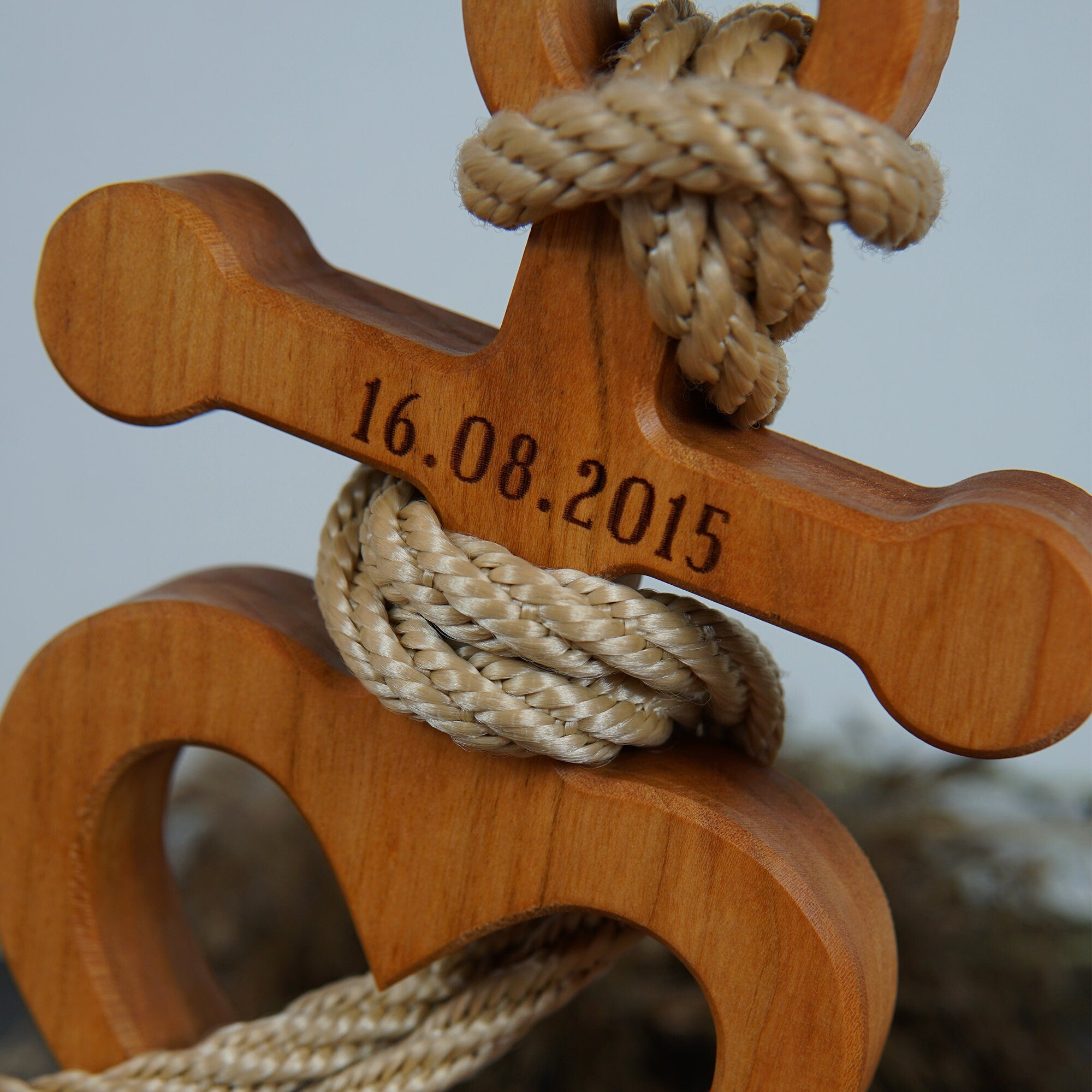 Personalized anchor with heart as a housewarming gift for couples or weddings