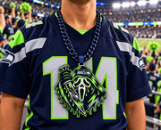 3D Printed PLA Football Horror Pendant Necklace – Game Day Sports Fan Gift
