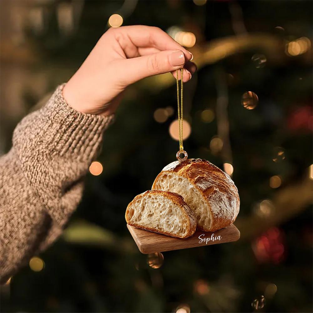 Personalized Sourdough Starter Jar Christmas Ornament, Sourdough Bread Ornament, Sourdough Ornament Gift, Baking Lovers Gift,Sourdough Lover