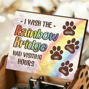A Piece Of My Heart Is At The Rainbow Bridge - Personalized Music Box - Gift For Pet Lovers