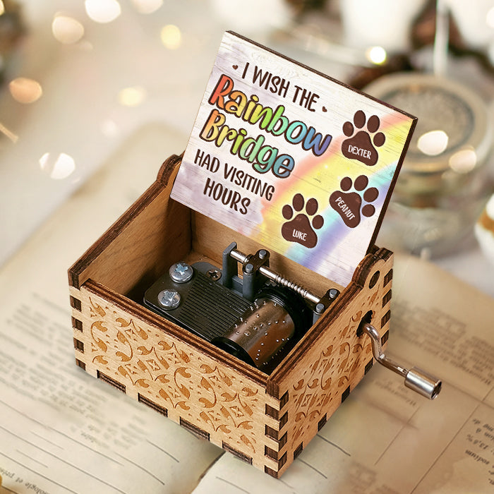 A Piece Of My Heart Is At The Rainbow Bridge - Personalized Music Box - Gift For Pet Lovers