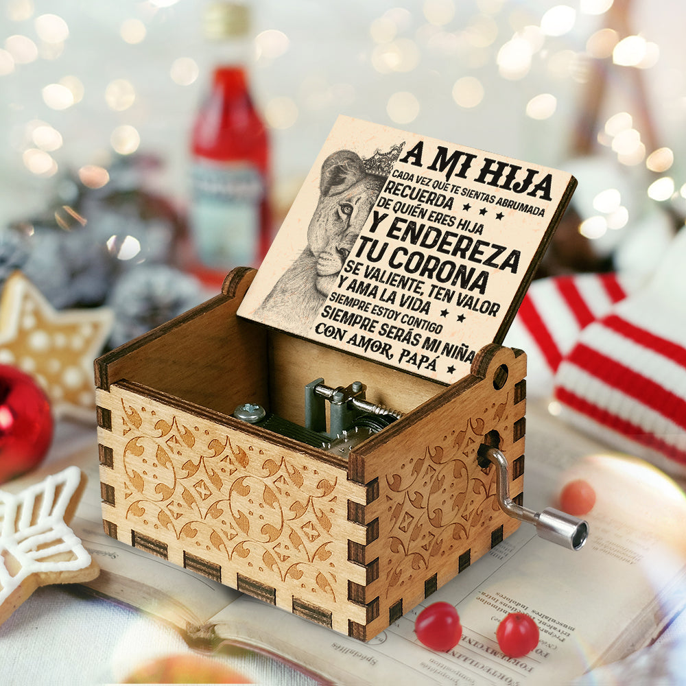 A Mi Hija Con Amor Papá - Caja De Música - Regalo Para Hija Spanish