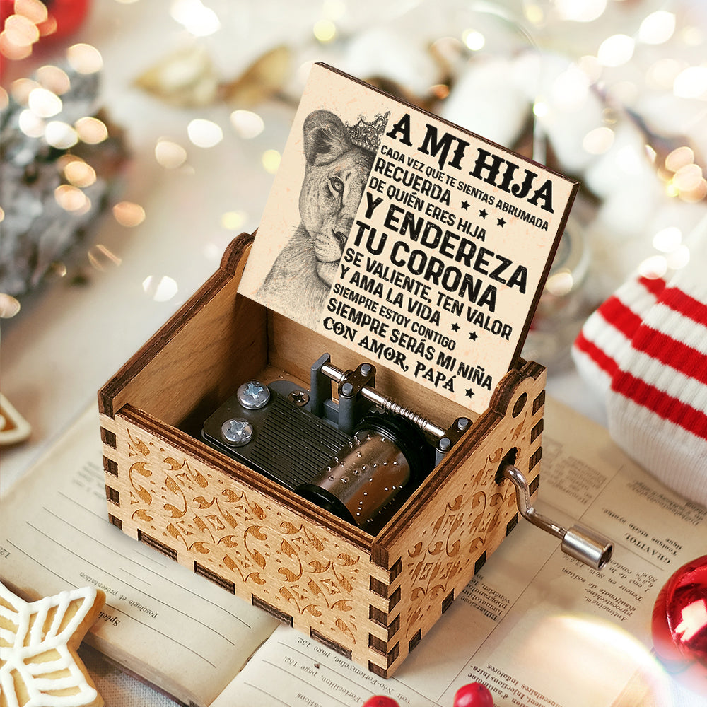 A Mi Hija Con Amor Papá - Caja De Música - Regalo Para Hija Spanish