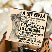 A Mi Hija Con Amor Papá - Caja De Música - Regalo Para Hija Spanish