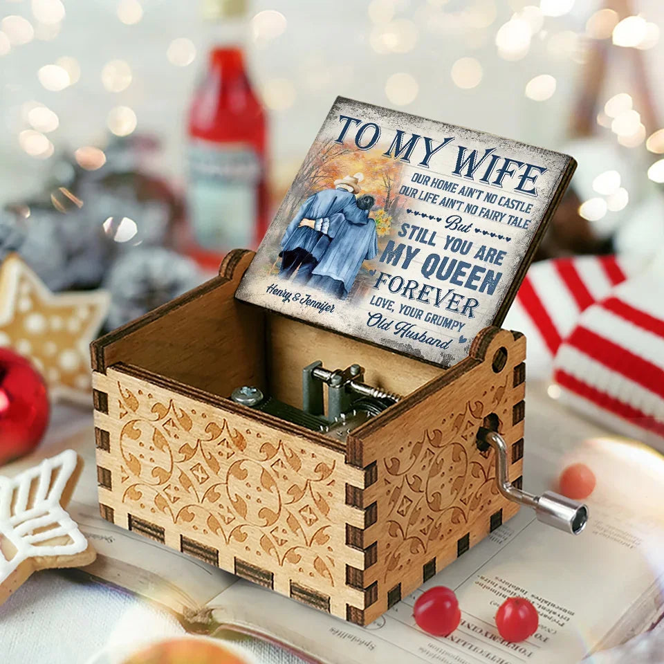 Love That Is True Never Grows Old - Couple Personalized Custom Music Box - Christmas Gift For Husband Wife, Anniversary