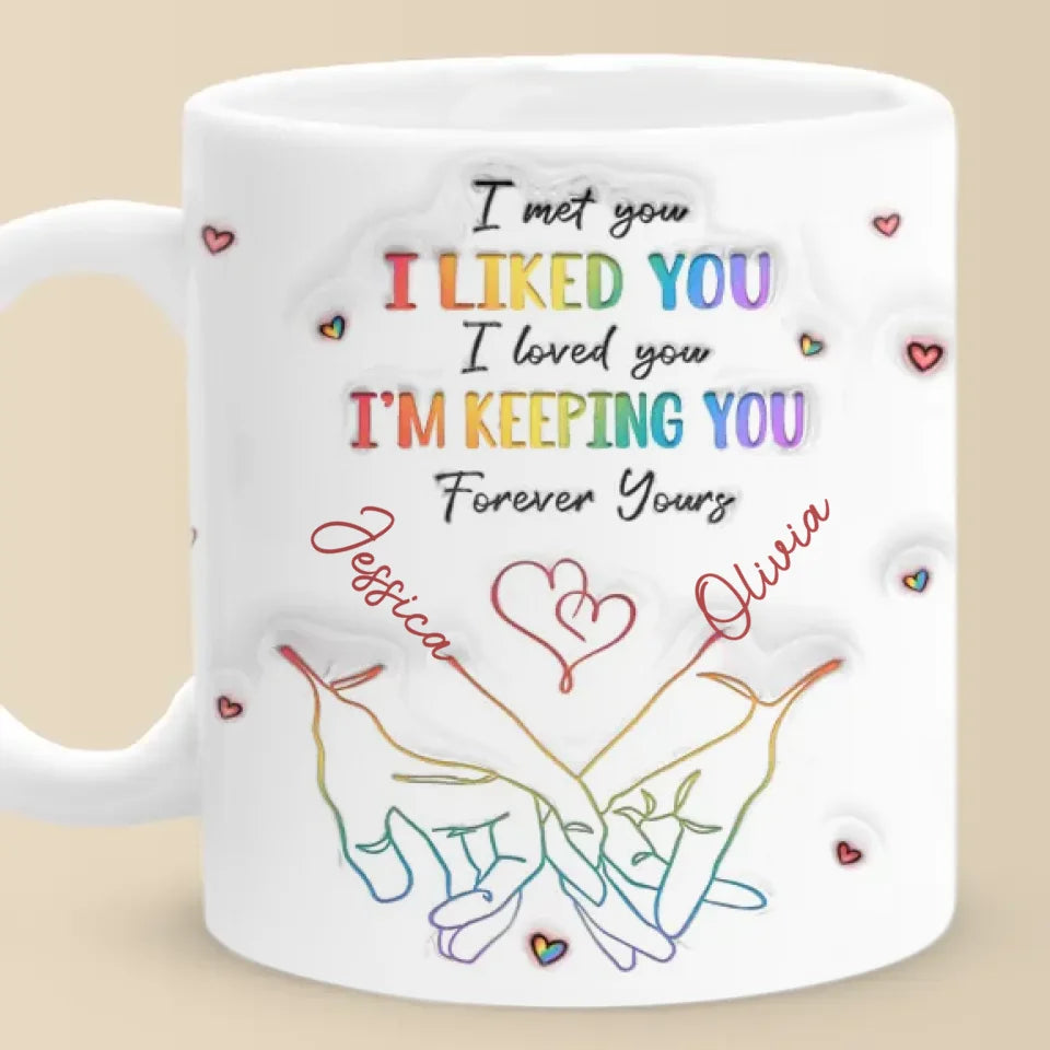 Love Knows No Gender - Couple Personalized Custom 3D Inflated Effect Printed Mug - Gift For Husband Wife, Anniversary, LGBTQ+