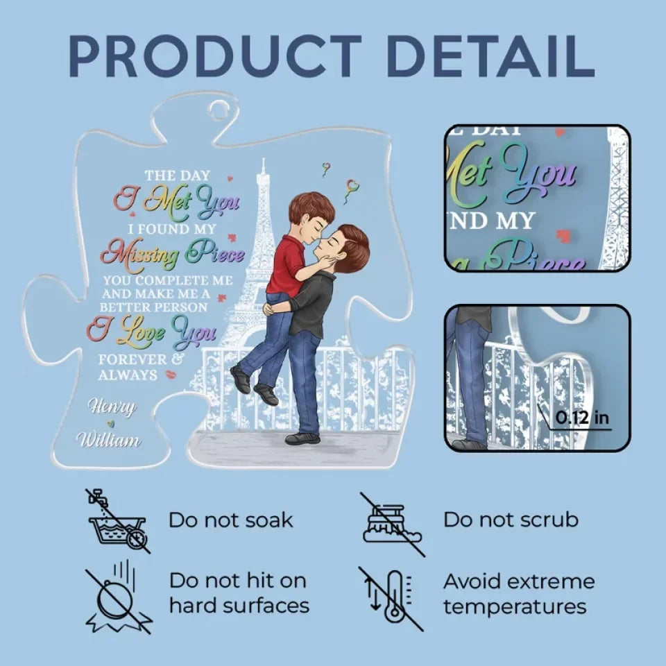 You Complete Me And Make Me A Better Person - Couple Personalized Custom Car Ornament - Acrylic Custom Shaped - Gift For Husband Wife, Anniversary, LGBTQ+