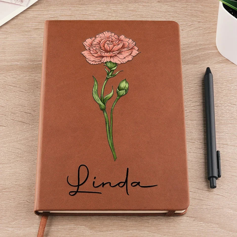 Best Friends Are The Petals Of Life’s Beauty - Bestie Personalized Custom Leather Journal - Gift For Best Friends, BFF, Sisters
