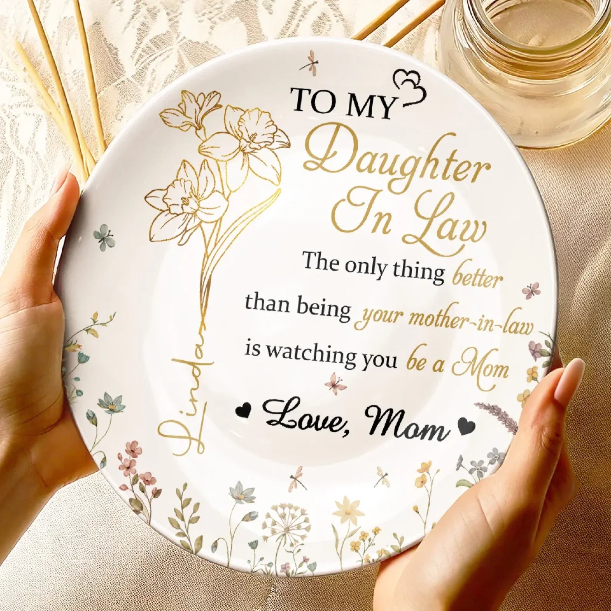 A Love Like No Other - Family Personalized Custom Ceramic Plate - Mother's Day, Gift For Mom, Daughter