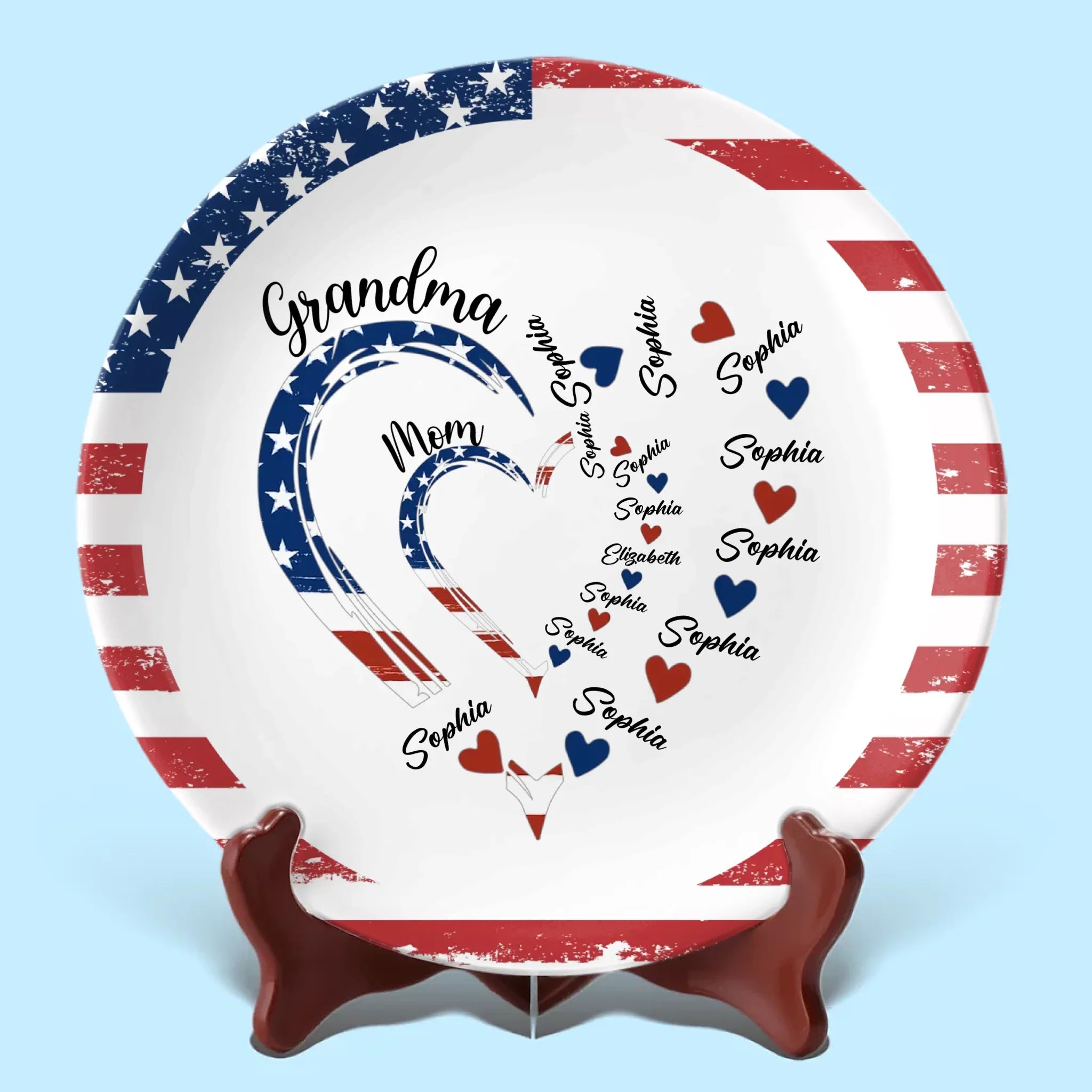 Love Woven Through Generations - Family Personalized Custom Ceramic Plate - Mother's Day, Gift For Mom, Grandma
