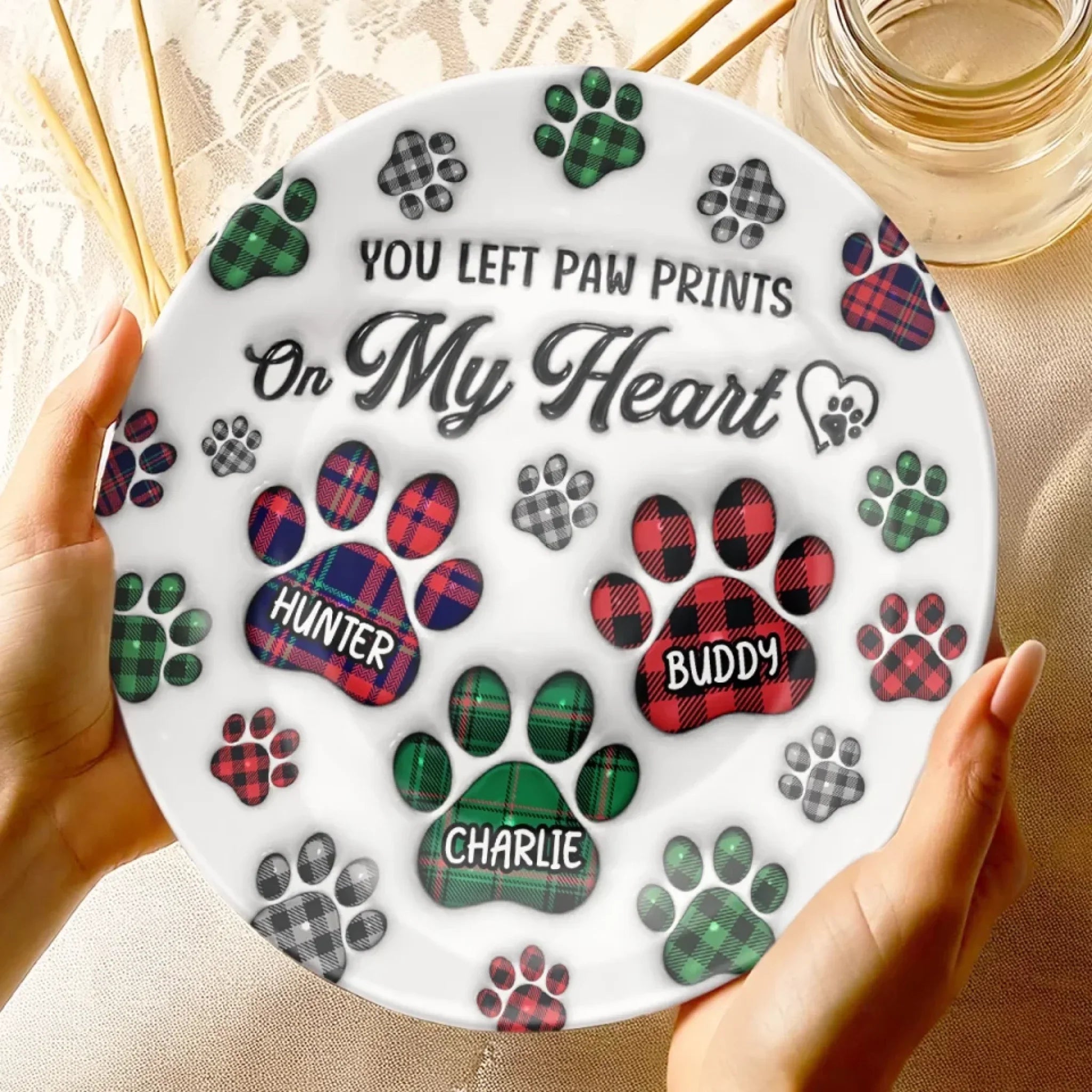 Until We Meet Again, My Sweet Friend - Memorial Personalized Custom 3D Inflated Effect Printed Ceramic Plate - Sympathy Gift For Pet Owners, Pet Lovers