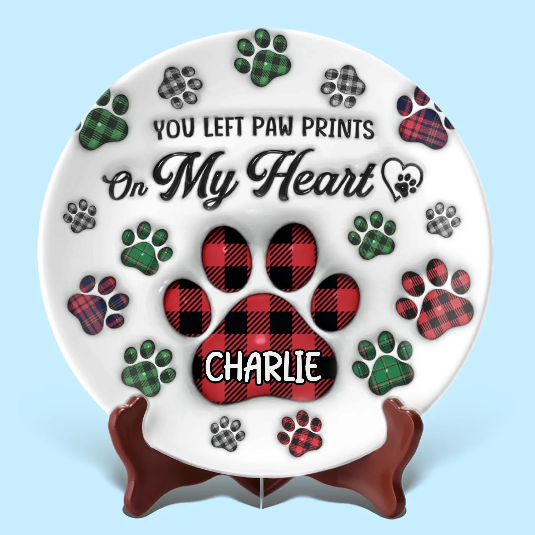 Until We Meet Again, My Sweet Friend - Memorial Personalized Custom 3D Inflated Effect Printed Ceramic Plate - Sympathy Gift For Pet Owners, Pet Lovers