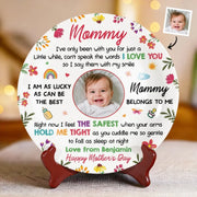 Custom Photo A Baby Fills The World With Love - Family Personalized Custom Ceramic Plate - Mother's Day, Baby Shower Gift, Gift For First Mom