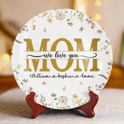You Are Our Heart, Mom - Family Personalized Custom Ceramic Plate - Mother's Day, Gift For Mom, Grandma