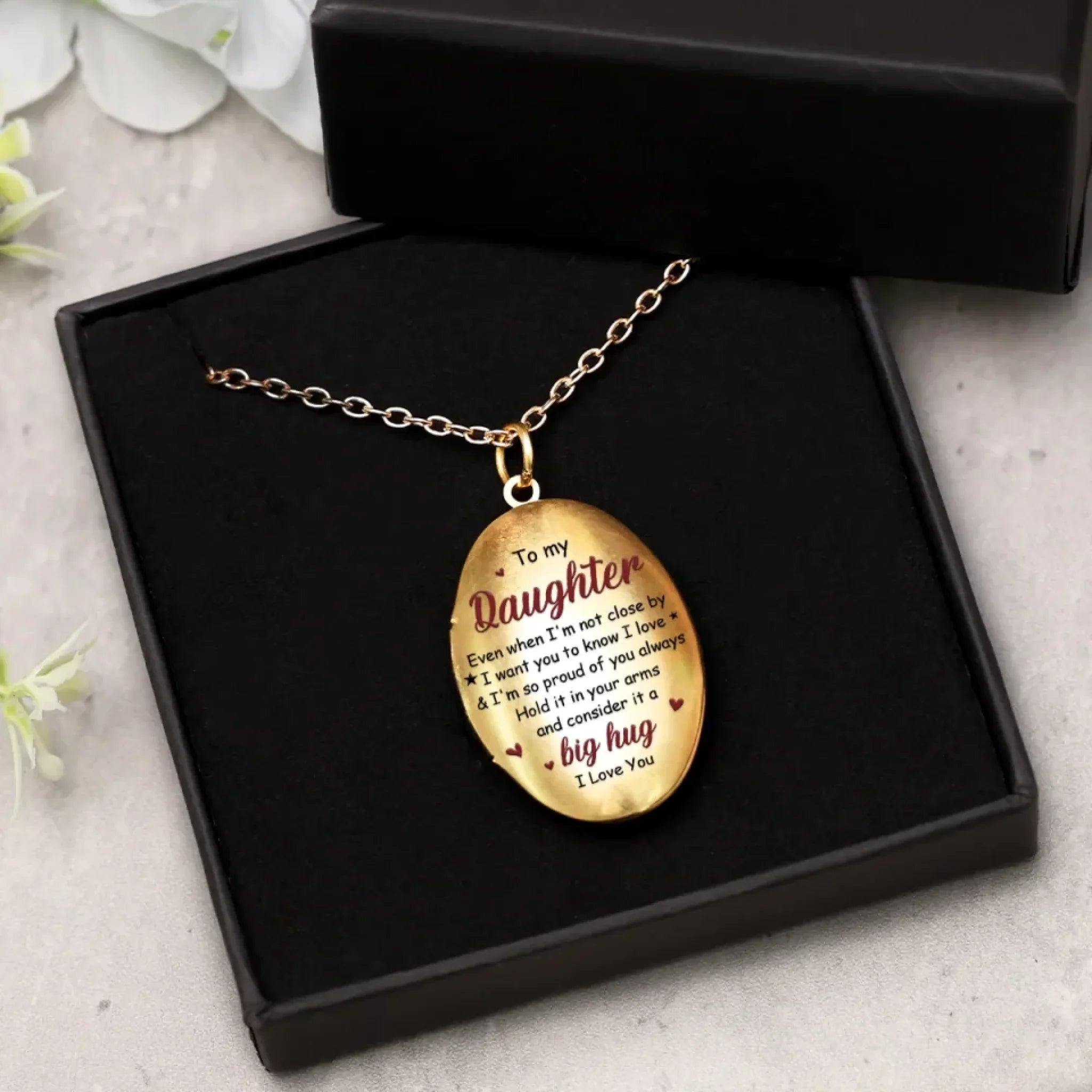 Custom Photo Always Better Together - Family Personalized Custom Locket Necklace - Gift For Son, Daughter, Grandson, Granddaughter